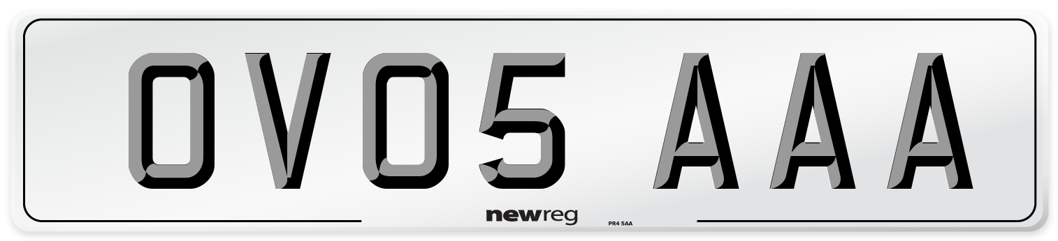 OV05 AAA Number Plate from New Reg